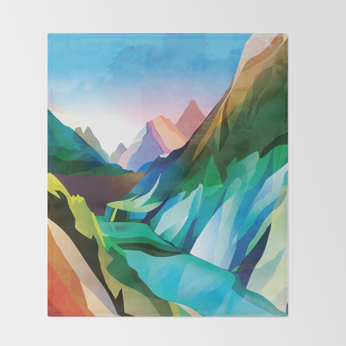 Hiking girl Throw Blanket Gallery Image 2