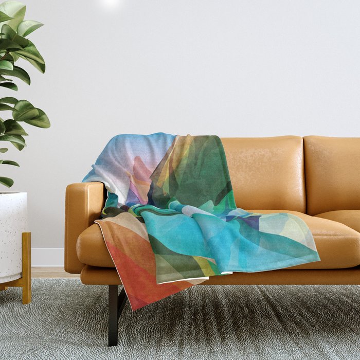 Hiking girl Throw Blanket Gallery Image 1