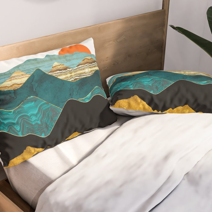 Turquoise Vista Pillow Sham Gallery Image 2