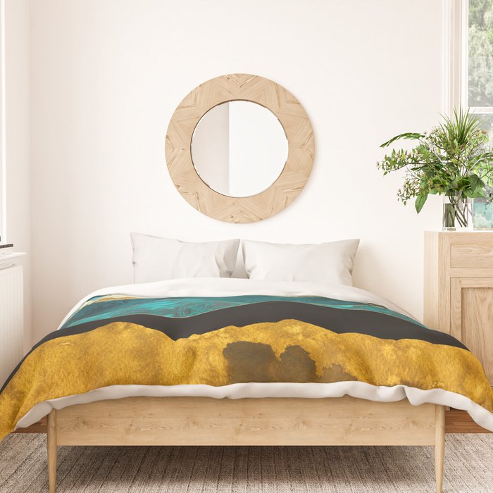 Turquoise Vista Duvet Cover Gallery Image 3