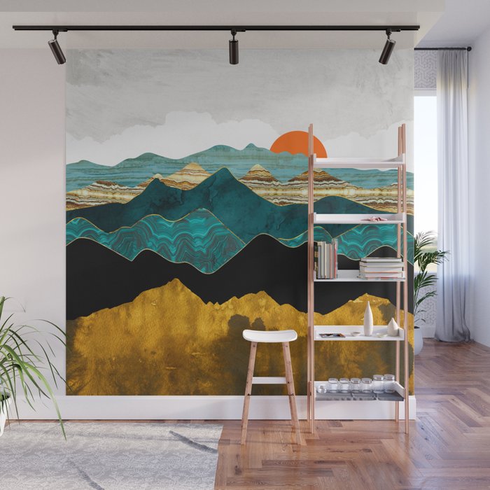 Turquoise Vista Wall Mural Gallery Image 1