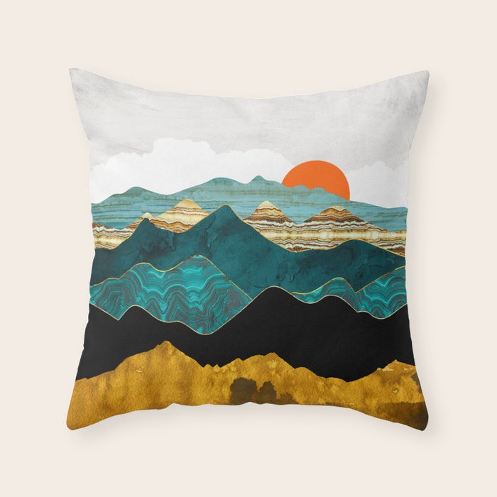 Turquoise Vista Throw Pillow Gallery Image 1