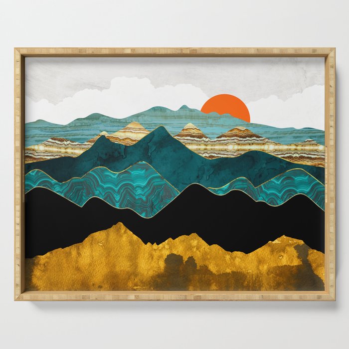 Turquoise Vista Serving Tray Gallery Image 1
