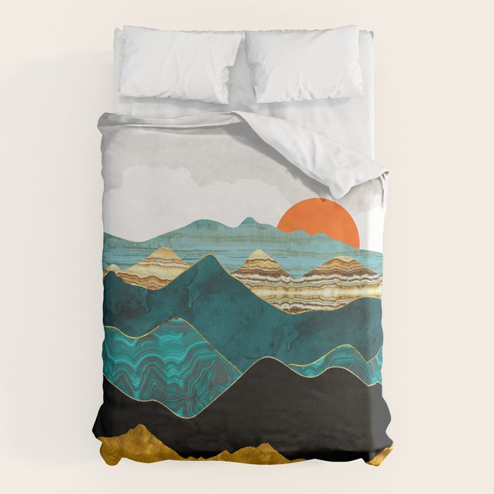 Turquoise Vista Duvet Cover Gallery Image 6