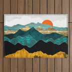 Turquoise Vista Outdoor Rug Gallery Image 1