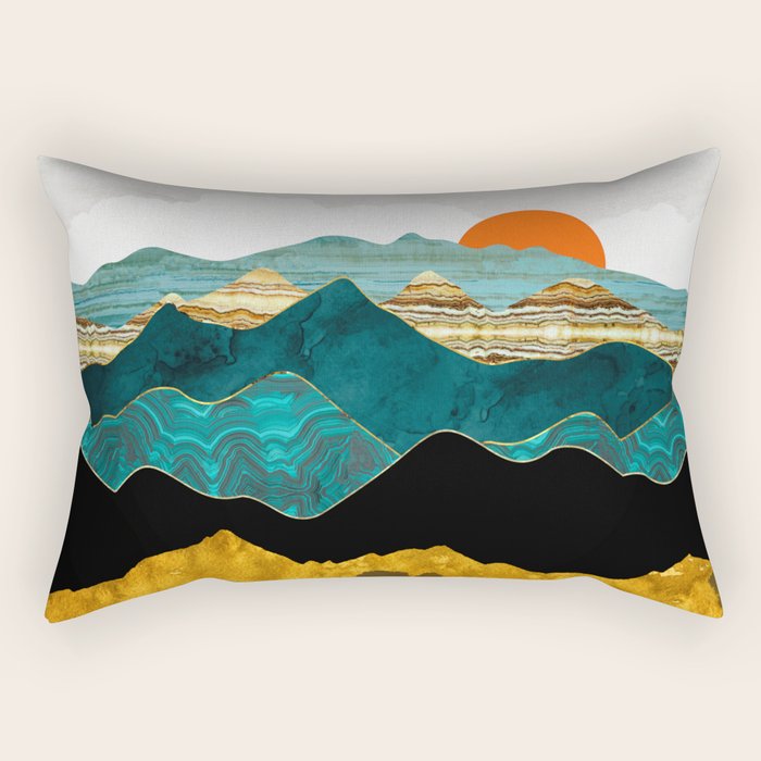 Turquoise Vista Rectangular Pillow Gallery Image 1