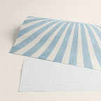 Minimalist Light Blue White Sunburst Wrapping Paper Gallery Image 2
