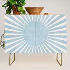 Minimalist Light Blue White Sunburst Credenza Gallery Image 1