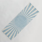 Minimalist Light Blue White Sunburst Yoga Mat Gallery Image 1