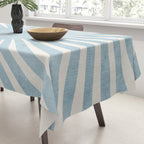 Minimalist Light Blue White Sunburst Tablecloth Gallery Image 3