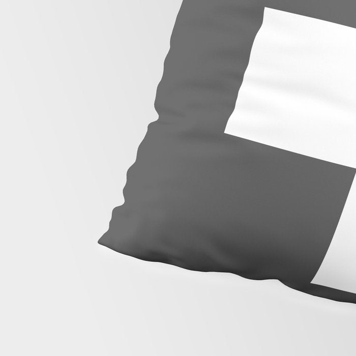 Swiss Cross Charcoal Pillow Sham Gallery Image 4