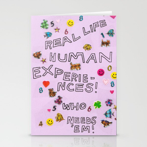 real life human experiences Stationery Card