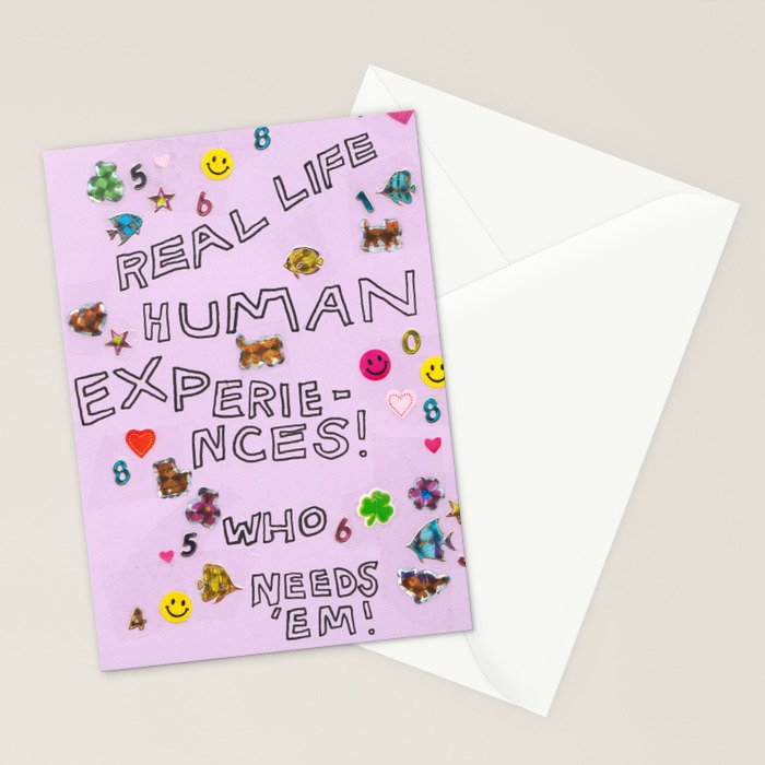 real life human experiences Stationery Card Gallery Image 2