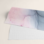 Blush and Payne's Gray Abstract Split Wrapping Paper Gallery Image 2