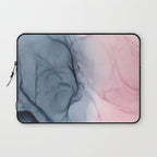 Blush and Payne's Gray Abstract Split Laptop Sleeve Gallery Image 1