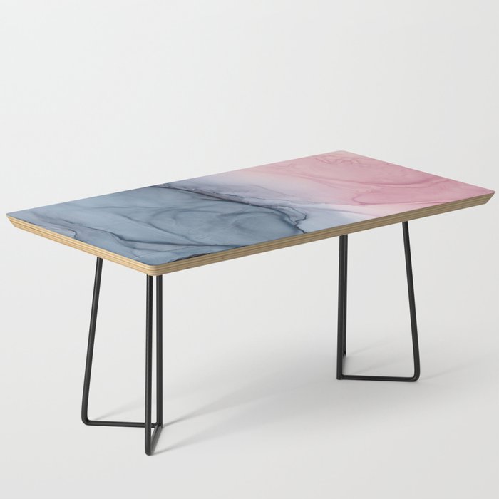 Blush and Payne's Gray Abstract Split Coffee Table Gallery Image 1