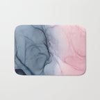 Blush and Payne's Gray Abstract Split Bath Mat Gallery Image 1