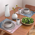 Blush and Payne's Gray Abstract Split Placemat Gallery Image 2