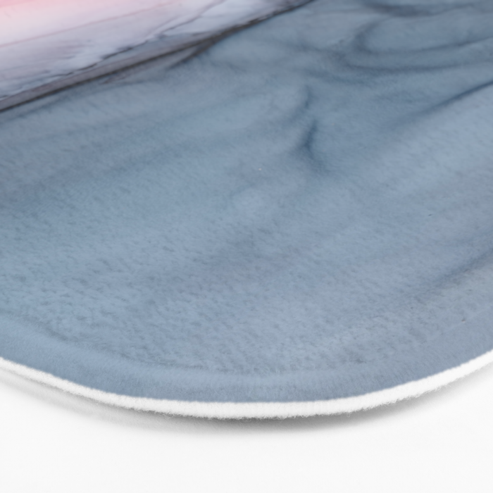 Blush and Payne's Gray Abstract Split Bath Mat Gallery Image 3