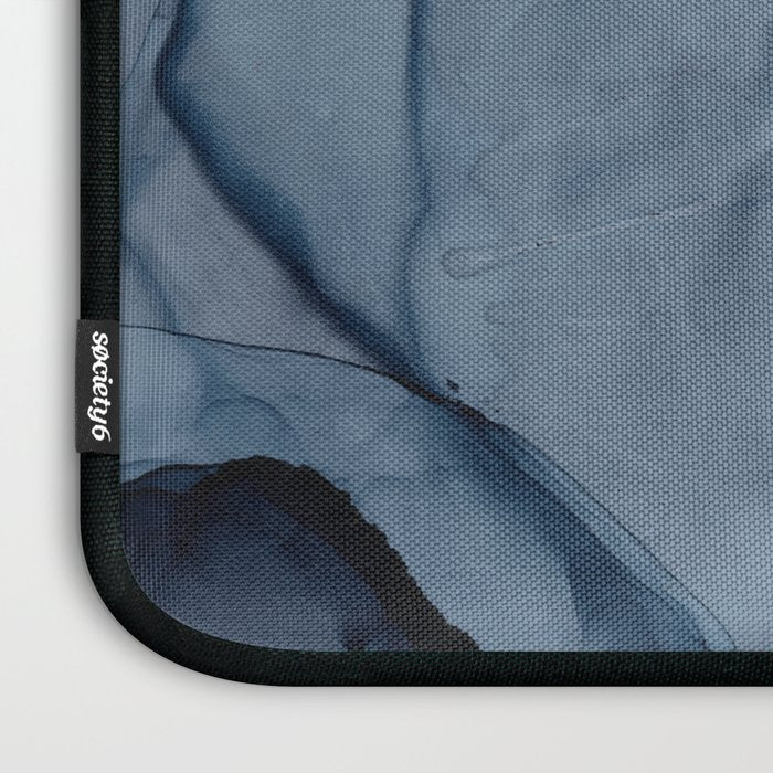 Blush and Payne's Gray Abstract Split Laptop Sleeve Gallery Image 3