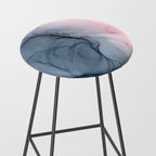 Blush and Payne's Gray Abstract Split Stool Gallery Image 2