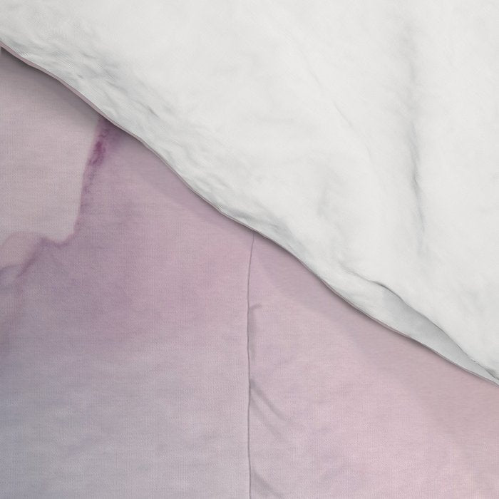 Blush and Payne's Gray Abstract Split Comforter Gallery Image 4