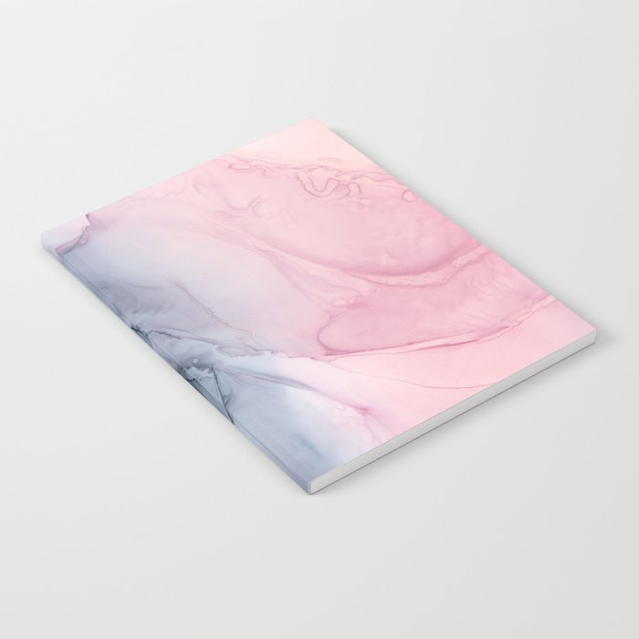 Blush and Payne's Gray Abstract Split Notebook Gallery Image 2