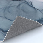 Blush and Payne's Gray Abstract Split Rug Gallery Image 4