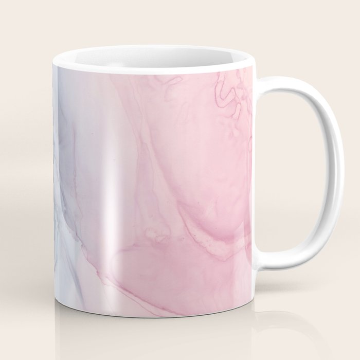 Blush and Payne's Gray Abstract Split Coffee Mug Gallery Image 1