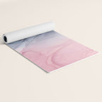 Blush and Payne's Gray Abstract Split Yoga Mat Gallery Image 2