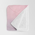 Blush and Payne's Gray Abstract Split Throw Blanket Gallery Image 3