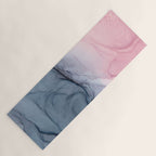 Blush and Payne's Gray Abstract Split Yoga Mat Gallery Image 1