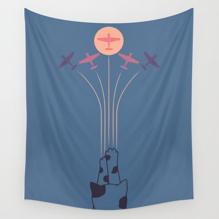 Cat Landscape 19 Wall Tapestry Gallery Image 1