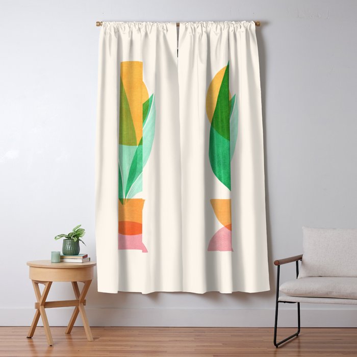 Summer Stack Abstract Plant Illustration Window Curtain Gallery Image 5