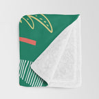 Christmas pine tree doodle pattern Throw Blanket Gallery Image 3