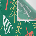 Christmas pine tree doodle pattern Wall Tapestry Gallery Image 3