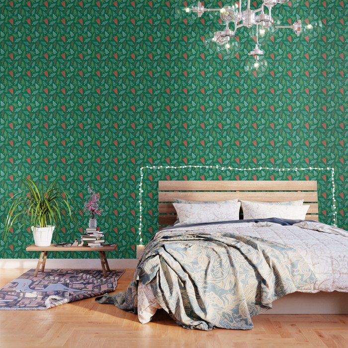 Christmas pine tree doodle pattern Wallpaper Gallery Image 1