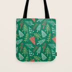 Christmas pine tree doodle pattern Tote Bag Gallery Image 1