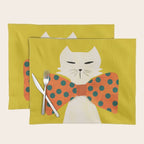 Cat with incredebly oversized humongous bowtie Placemat Gallery Image 1