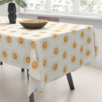 Peace Sun Face, Calm Happy Sunshine Watercolor Tablecloth Gallery Image 3