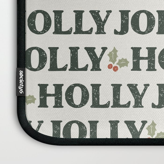 Holly Jolly Neutral Laptop Sleeve Gallery Image 3