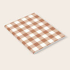 Latte Brown Gingham Notebook Gallery Image 2