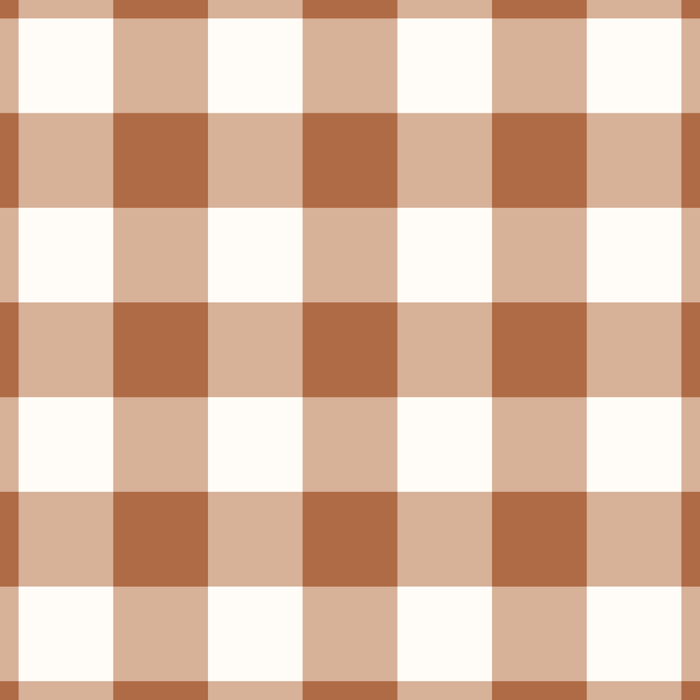 Latte Brown Gingham Coffee Mug Gallery Image 2