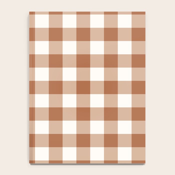 Latte Brown Gingham Notebook Gallery Image 4