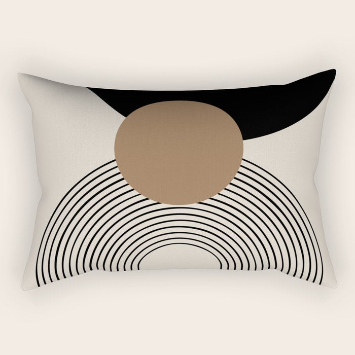 Dara - Mid Century Modern Abstract Art Rectangular Pillow Gallery Image 1