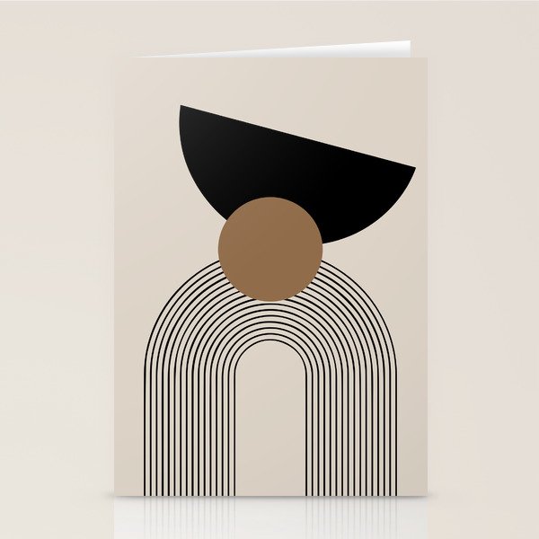 Dara - Mid Century Modern Abstract Art Stationery Card Gallery Image 2