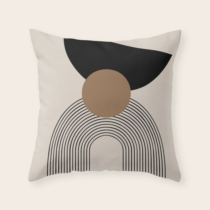Dara - Mid Century Modern Abstract Art Throw Pillow Gallery Image 6