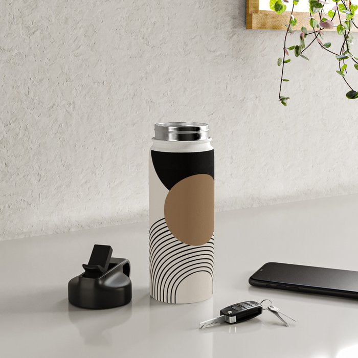 Dara - Mid Century Modern Abstract Art Water Bottle Gallery Image 4