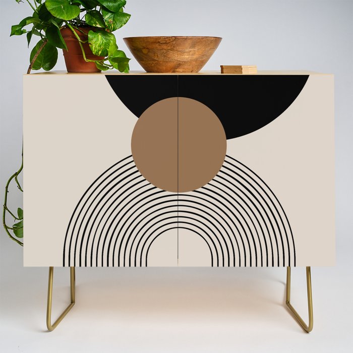 Dara - Mid Century Modern Abstract Art Credenza Gallery Image 1