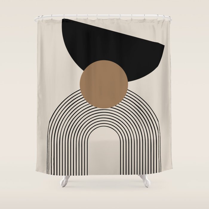 Dara - Mid Century Modern Abstract Art Shower Curtain